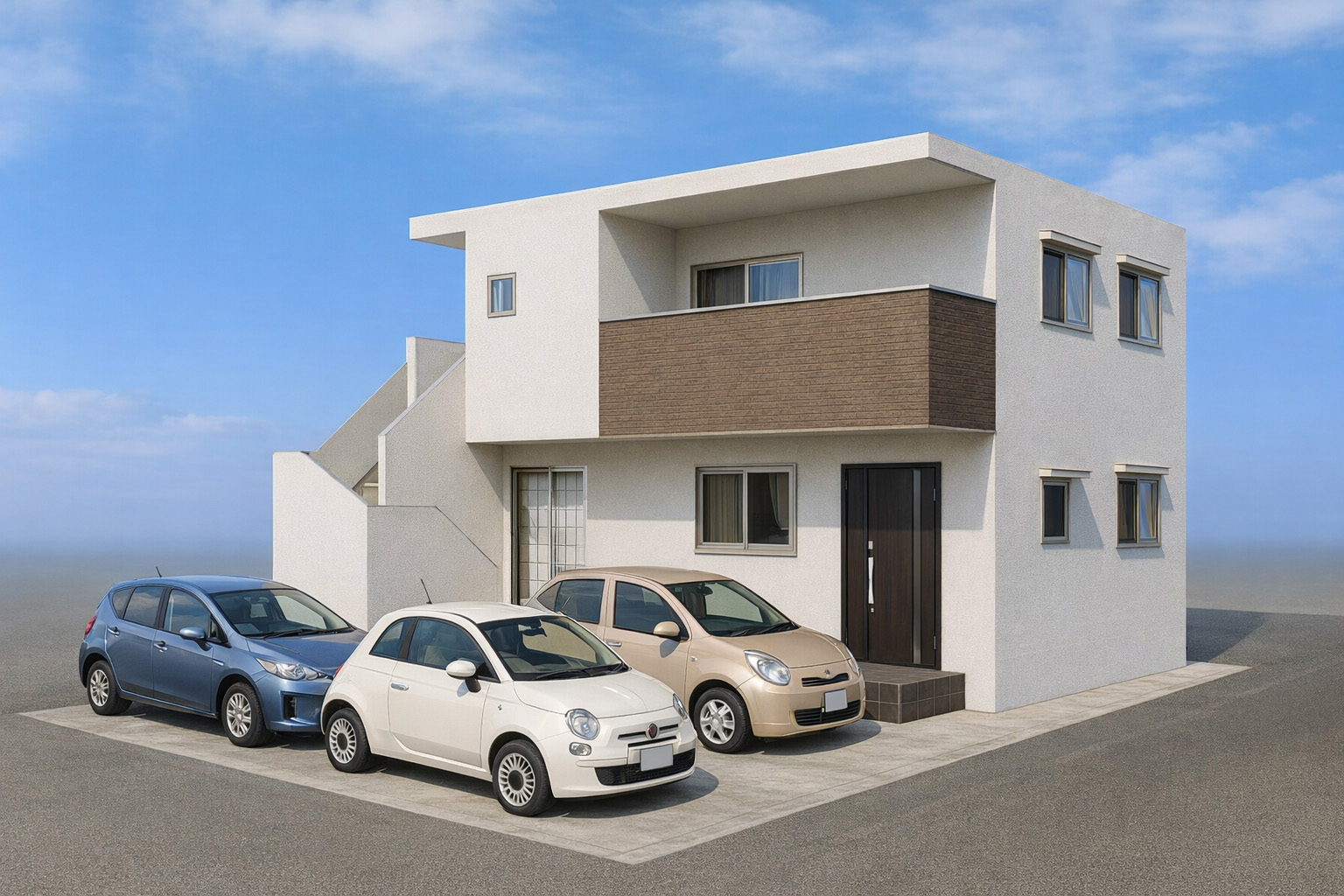 シンプルながらも住み心地の良い二世帯住宅